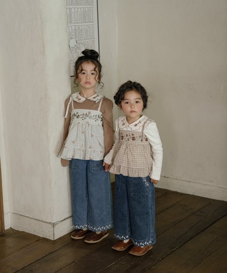 17[予約]OREN maple embroidered denim pants