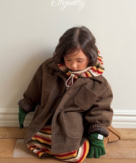 4[予約]ELLYMOLLY fluffy wool coat
