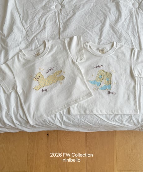 2[予約]ninibello western short sleeve tee