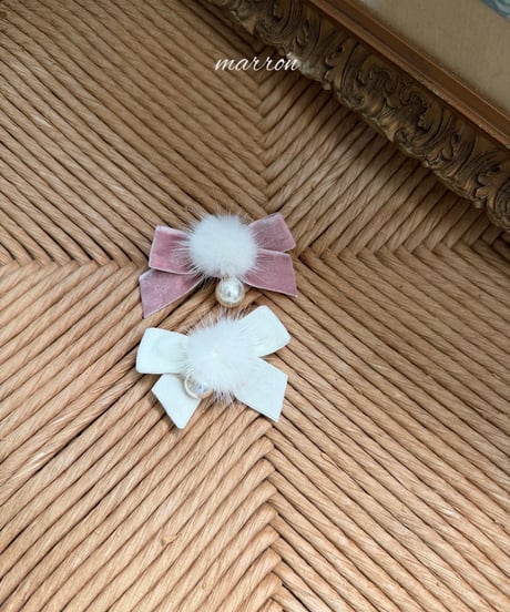 70[予約]marron mink brooch