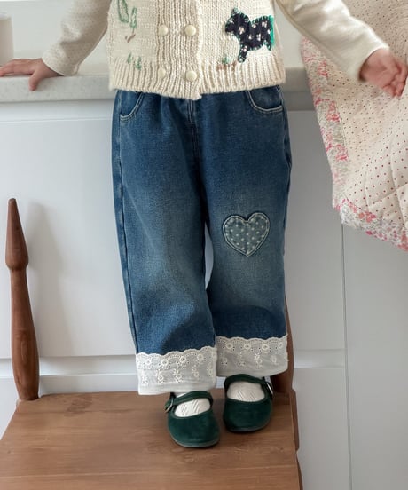 71[予約]aiai mumu heart denim pants