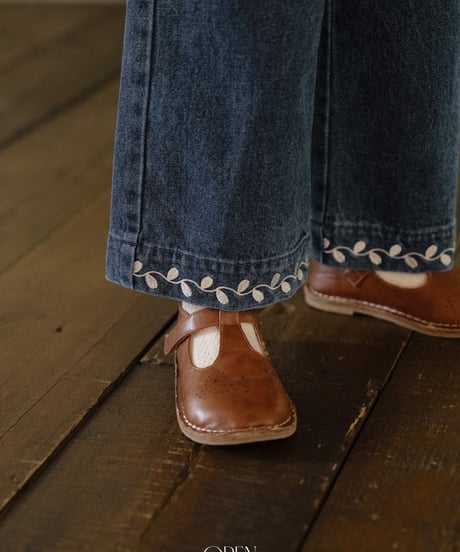 17[予約]OREN maple embroidered denim pants