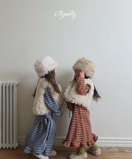 46[予約]ELLYMOLLY fleece long dress