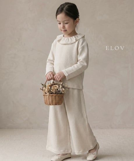 16[予約]elov&monpetitbebe maren tucking pants