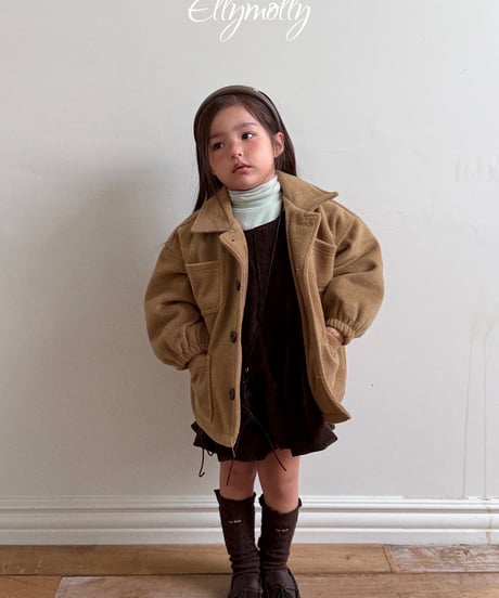 4[予約]ELLYMOLLY fluffy wool coat