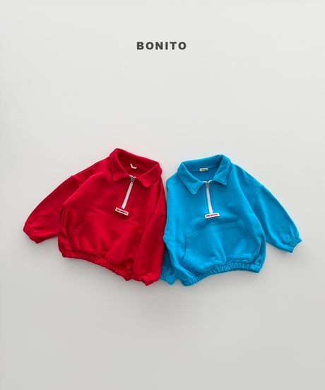 43[予約]bonito collar half zip-up