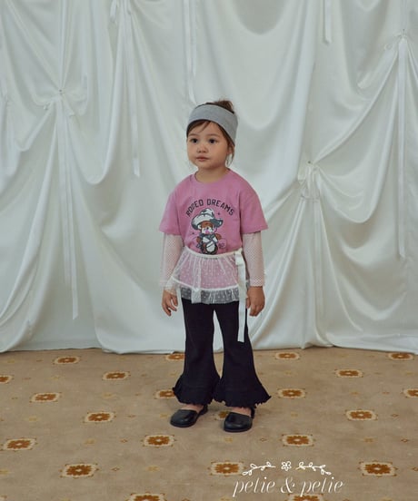 33[予約]petit&petit pie rib bootcut
