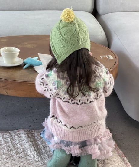 78[予約]aiai blossom nordic knit cardigan