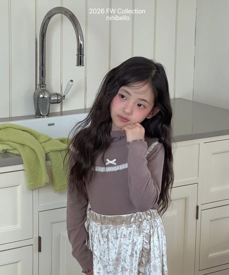 33[予約]ninibello mignon lace polar tee