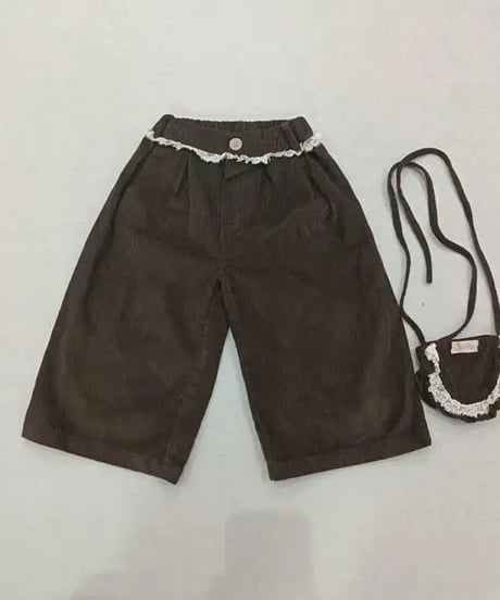 57[予約]aiai choco corduroy wide pants