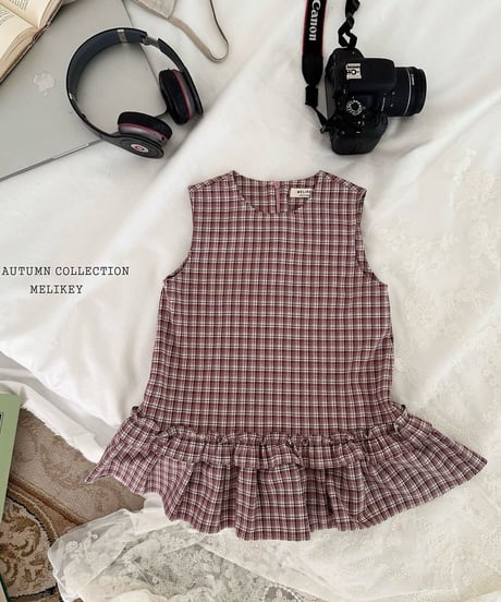 52[予約]melikey check frill ops