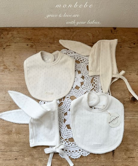 42[予約]monbebe jacquard cotton bib