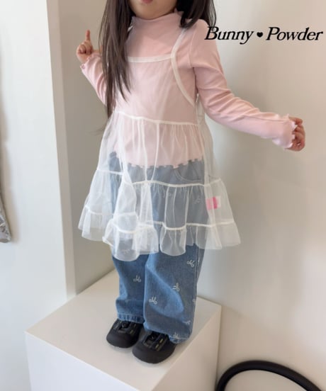 16[予約]bunny powder delicate half turtleneck t-shirt