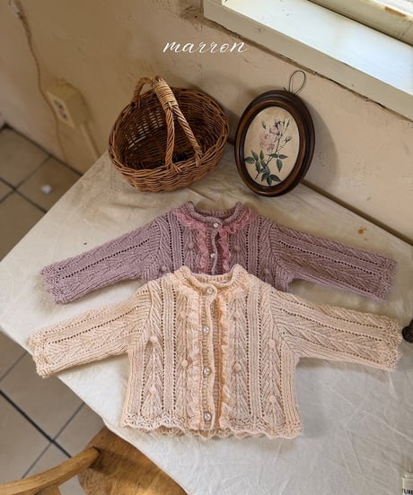4[予約]marron elle knit cardigan(XS-L)