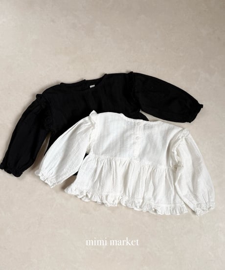8[予約]mimi market shoulder frill blouse