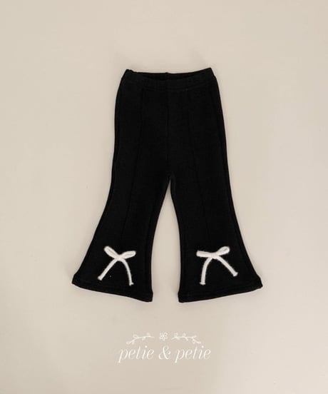 18[予約]petit&petit pintuck ribbon flare pants