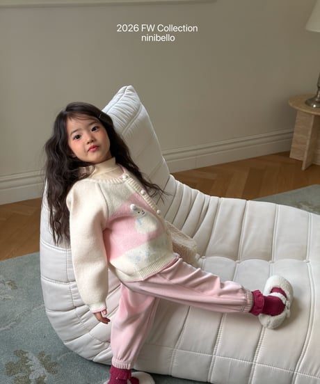 55[予約]ninibello snowman knit cardigan