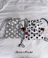 82[予約]bunny powder polka dot hood bag