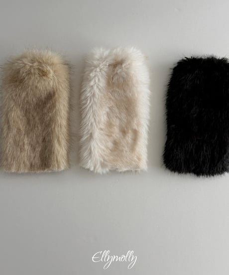 107[予約]ELLYMOLLY coco fur warmer