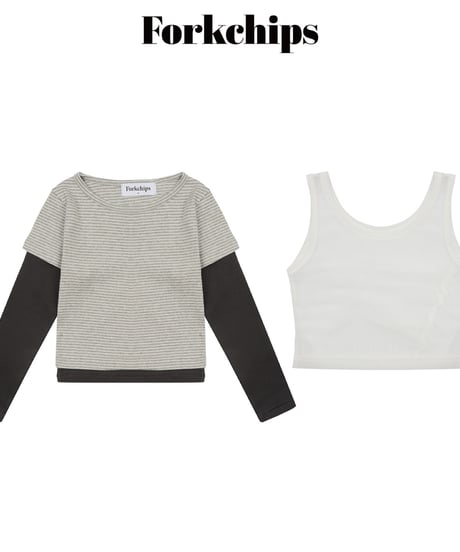 12[予約]FORKCHIPS vivid layered tee