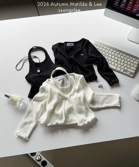 75[予約]matilda&lee twist cardigan set
