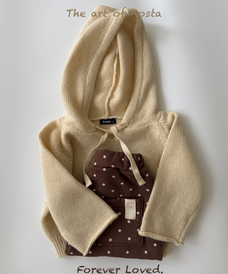 10[予約]Aosta knit cookie hoodie