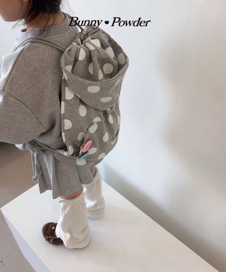 82[予約]bunny powder polka dot hood bag