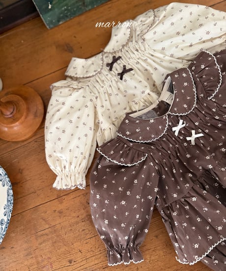 48[予約]marron shine suit(6-18m)