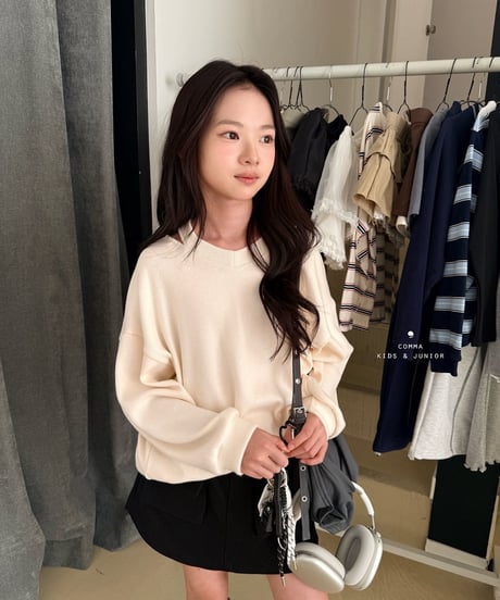 35[予約]COMMA slit knit t