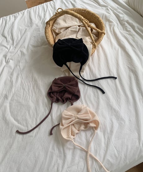 12[予約]bebeholic may ribbon bonnet