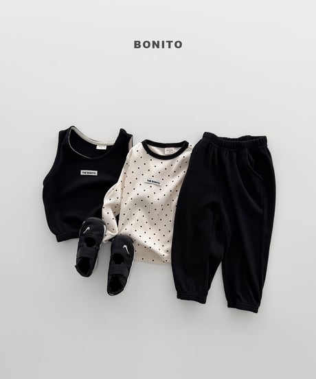 59[予約]bonito mini waffle vest set