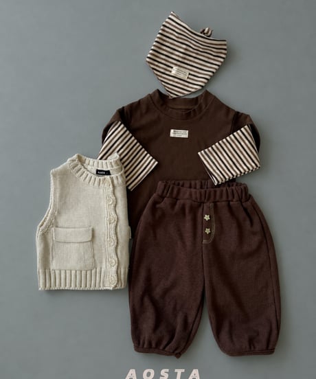 8[予約]Aosta knit cookie vest