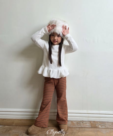 51[予約]ELLYMOLLY snow flake frill t