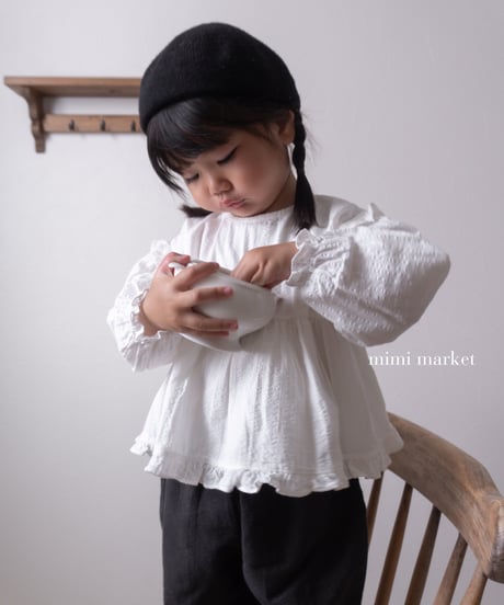 8[予約]mimi market shoulder frill blouse