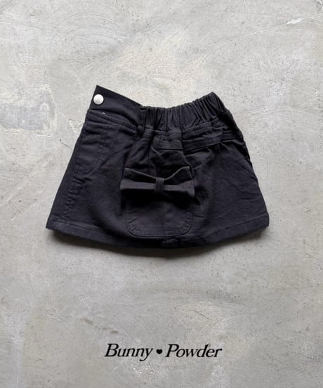 58[予約]bunny powder ribbon pocket skirt