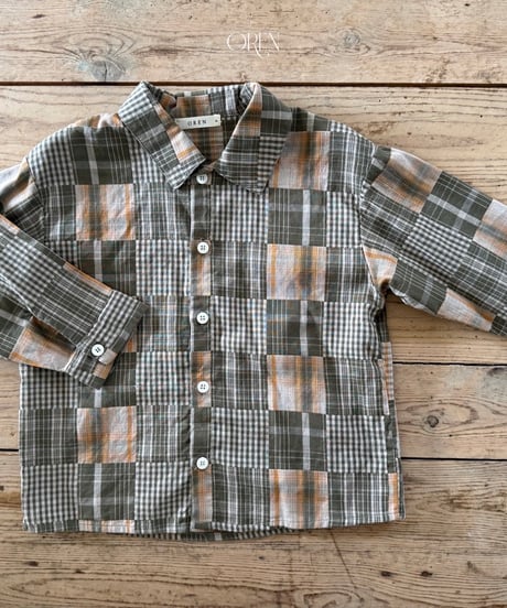 23[予約]OREN oliver patchwork shirt