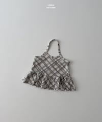 12[予約]LINDO check halter sleeveless top