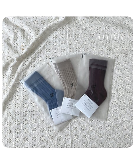 52[予約]nunubiel long rib socks