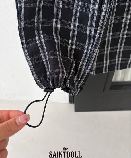 49[予約]saintdoll check string pants