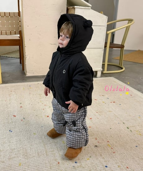 5[予約]ololala bear hood padded jacket