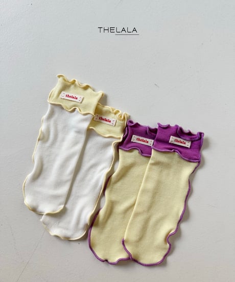 42[予約]thelala wavy knee socks