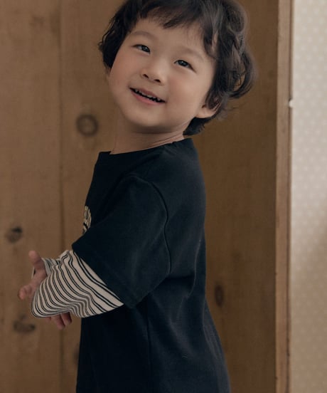 10[予約]送料無料 the beige layered sleeve tee