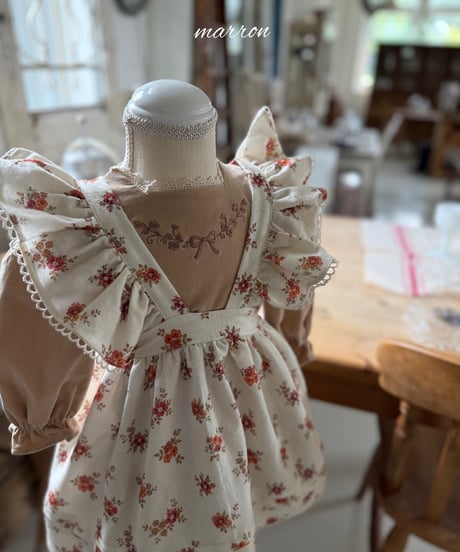 37[予約]marron flower apron