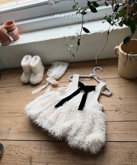24[予約]marron bubble mini dress(XS-L)