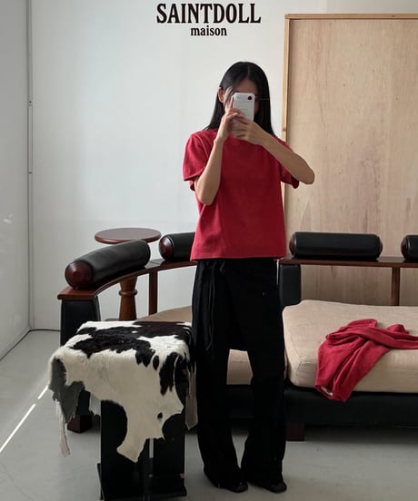 35[予約]saintdoll short sleeve round knit tee