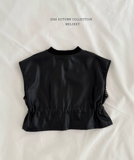 50[予約]melikey string leather vest