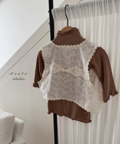 20[予約]Aosta lace open vest
