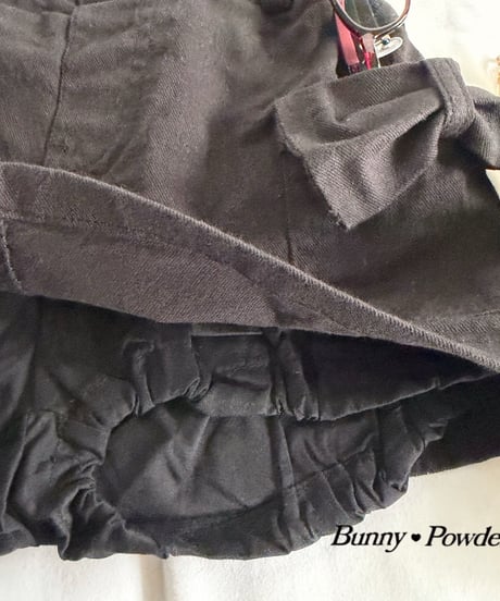 58[予約]bunny powder ribbon pocket skirt