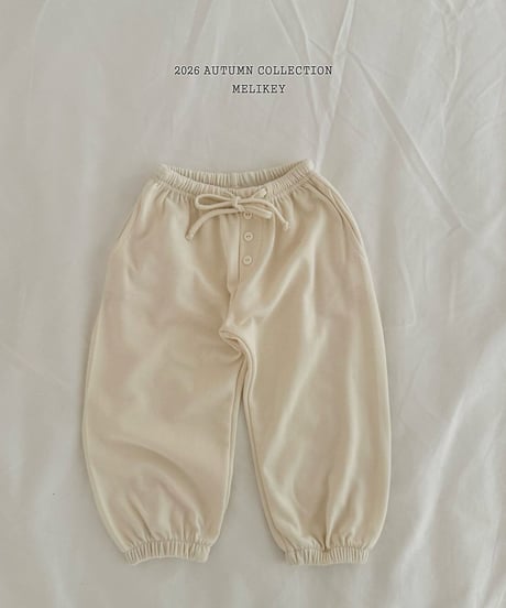 41[予約]melikey button jogger pants