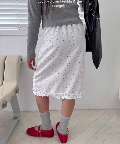 48[予約]matilda&lee dot frill skirt